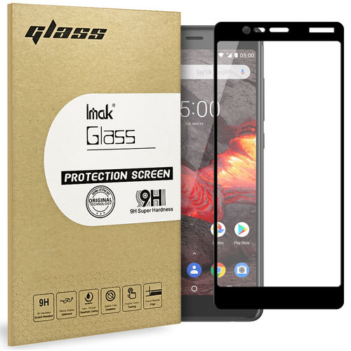 Full Coverage Tempered Glass Screen Protector for Nokia 5.1 - Black